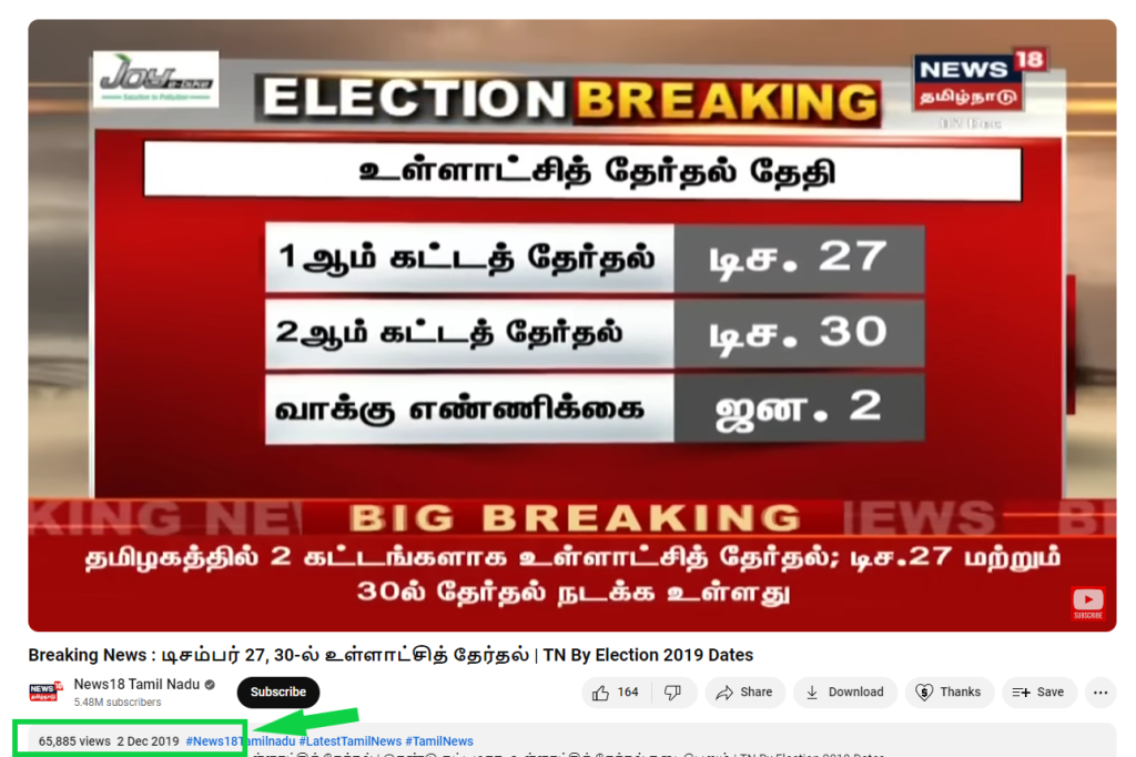 தமிழகம் முழுவதும் டிசம்பர் 27 மற்றும் 30ல் உள்ளாட்சித் தேர்தல் நடக்கவிருக்கின்றது.