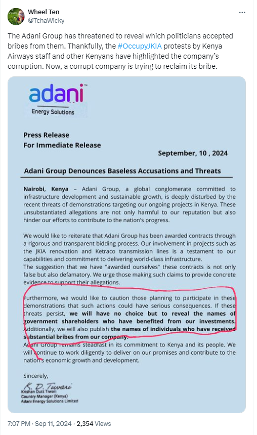 Adani Group Admits To Bribing For Kenyan Projects? 