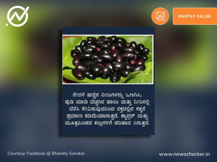 ನೇರಳೆ ಹಣ್ಣಿನ ಬೀಜ, ಸಕ್ಕರೆ ಕಾಯಿಲೆ, ಕ್ಯಾನ್ಸರ್,