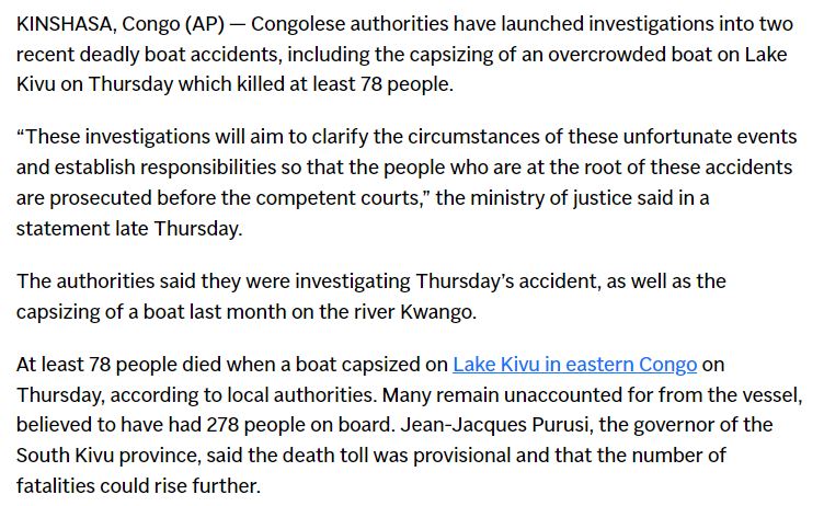 Fact Check: ಗೋವಾದಲ್ಲಿ ಮುಳುಗುತ್ತಿರುವ ದೋಣಿ ಎಂದ ವೈರಲ್ ವೀಡಿಯೋ ಆಫ್ರಿಕಾದ ಕಾಂಗೋದ್ದು!