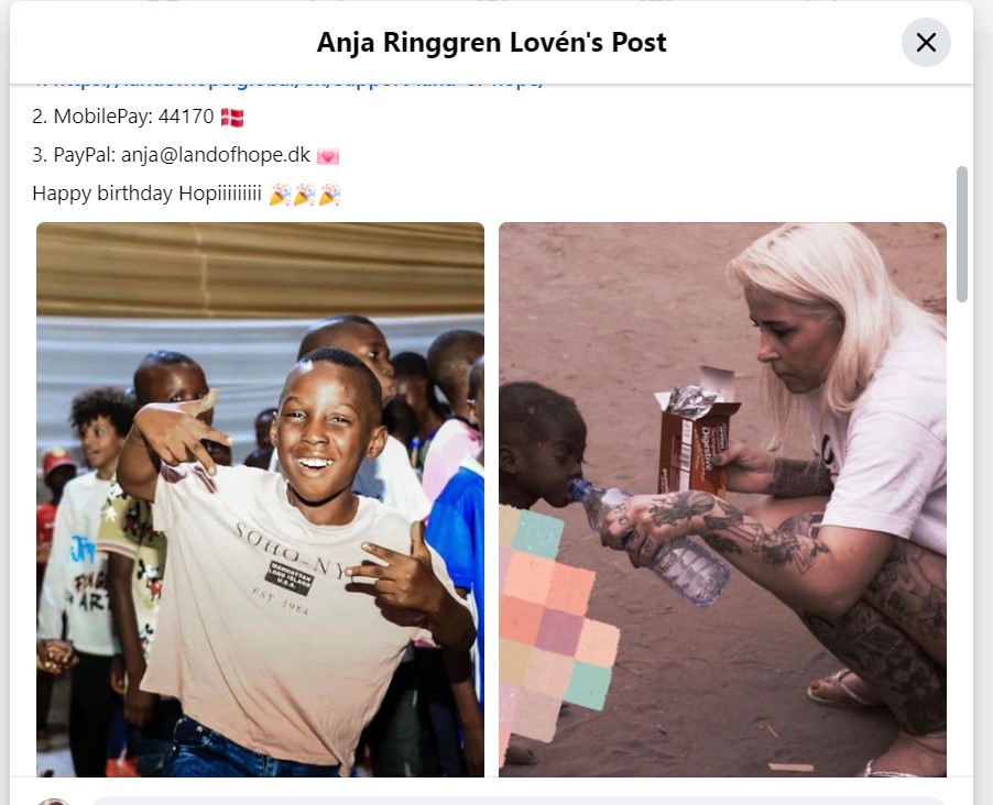 Facebook post by Anja Ringgren Lovén on February 8,2023