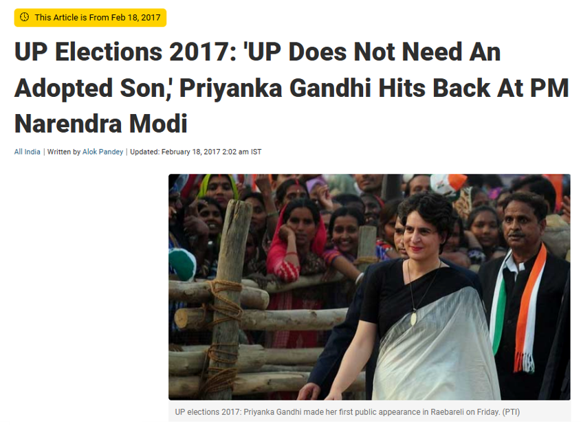 Priyanka Gandhi wearing a crucifix ?