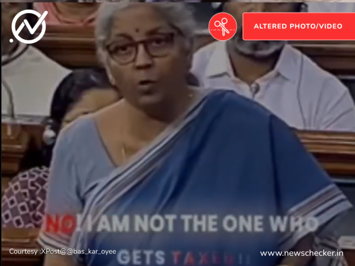 Viral Video Showing Nirmala Sitharaman Saying She Is ‘Not The One who Gets Taxed’ Is AI Generated