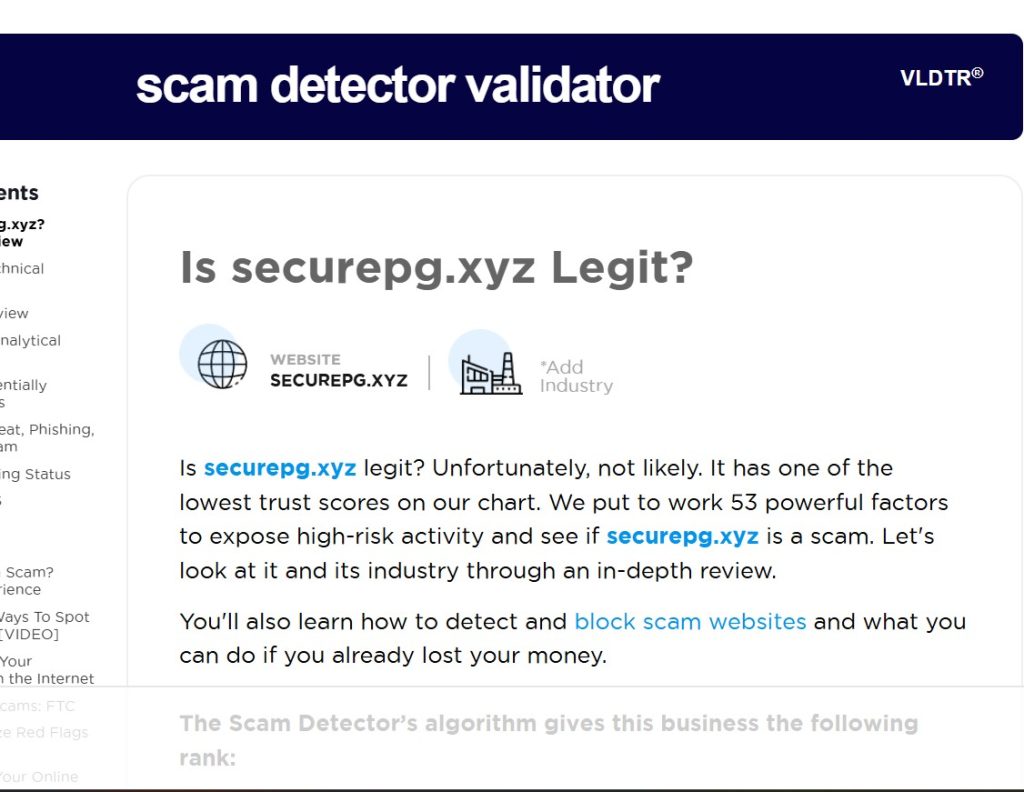 Scam Detector