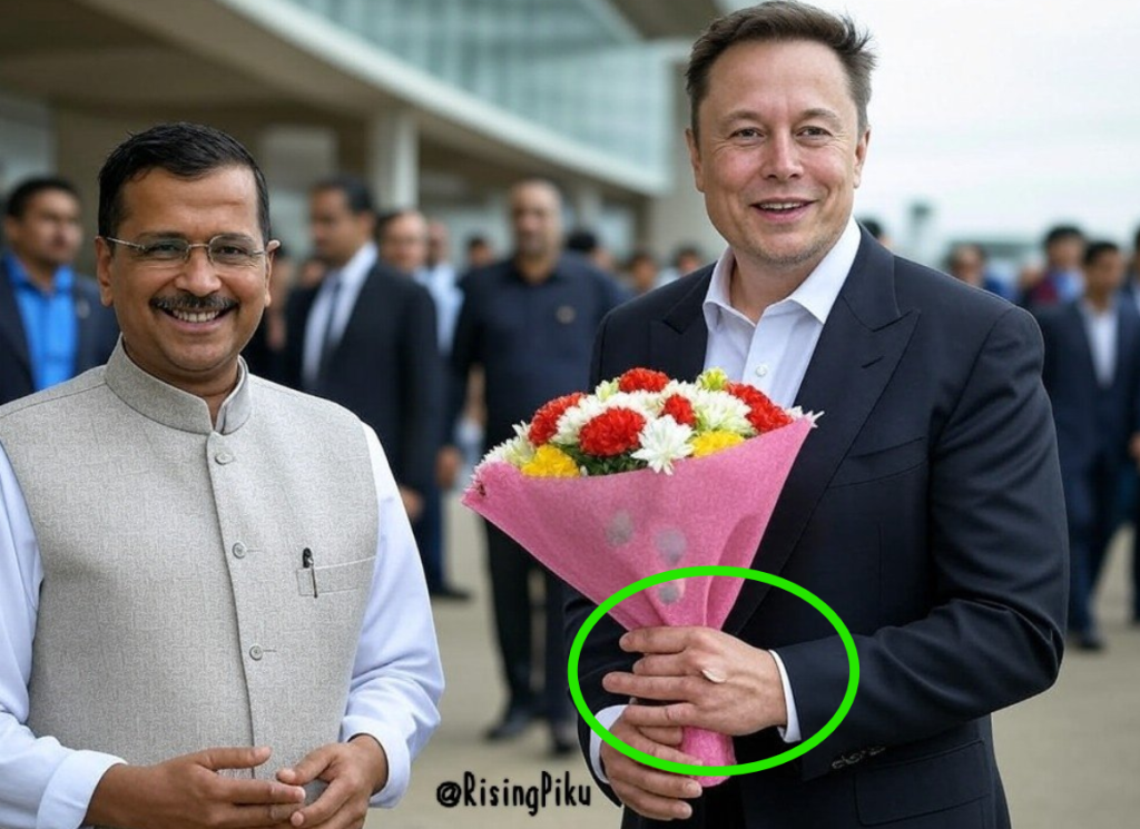 Arvind Kejriwal with Elon Musk 