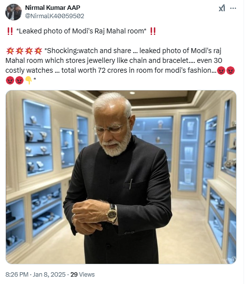 Viral ‘Leaked Photo’ Claiming To Expose PM Modi's Residence Is AI-Generated