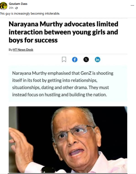 Narayana Murthy Advocated Limited Interaction Between Girls & Boys? 