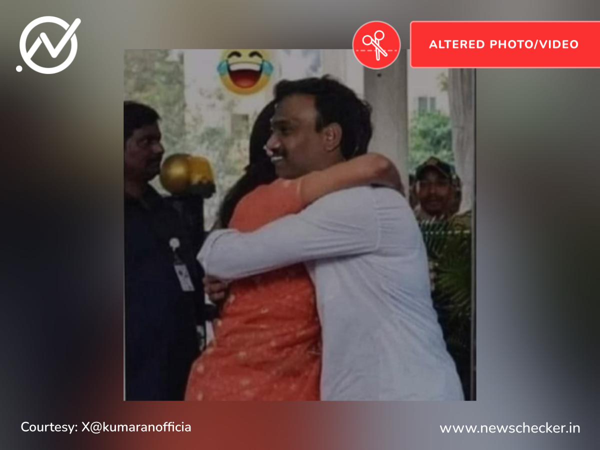 ஆ.ராசா பெண் ஒருவரை கட்டியணைத்ததாக பரவும் படம் உண்மையானதா?