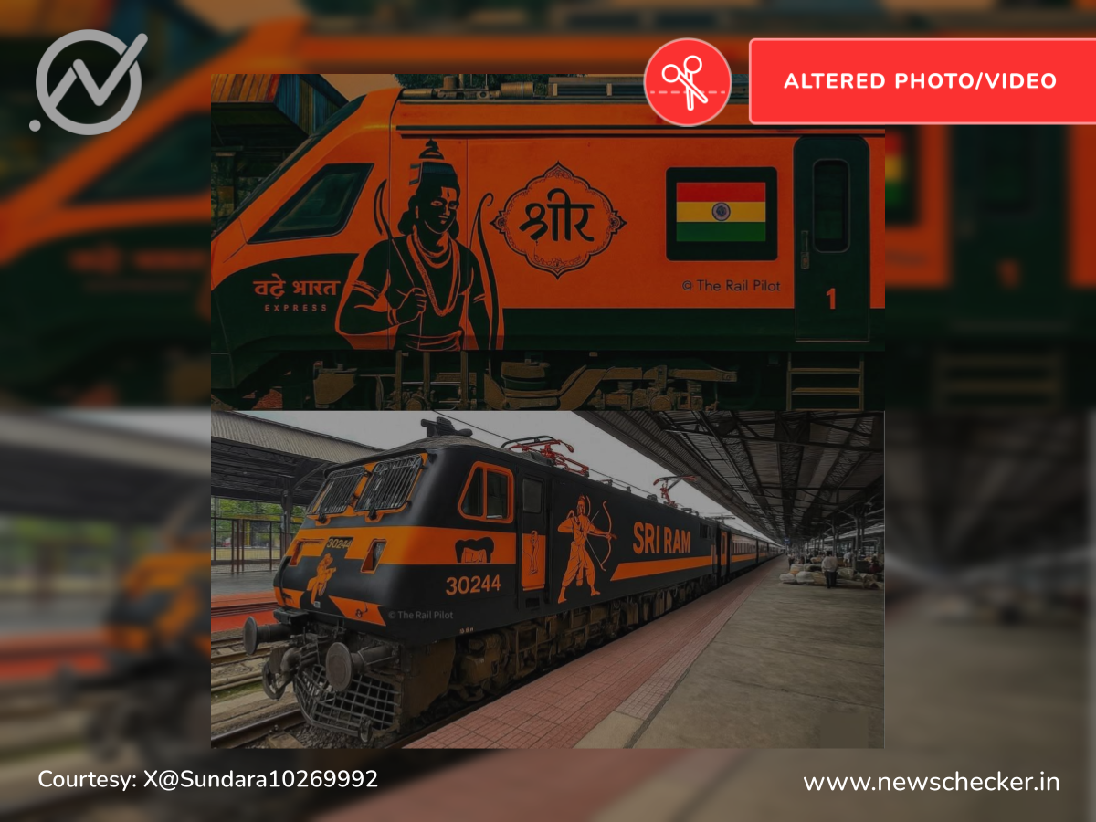 வந்தே பாரத் ரயிலில் ராமர் படம்; வைரலாகும் படம் உண்மையானதா?
