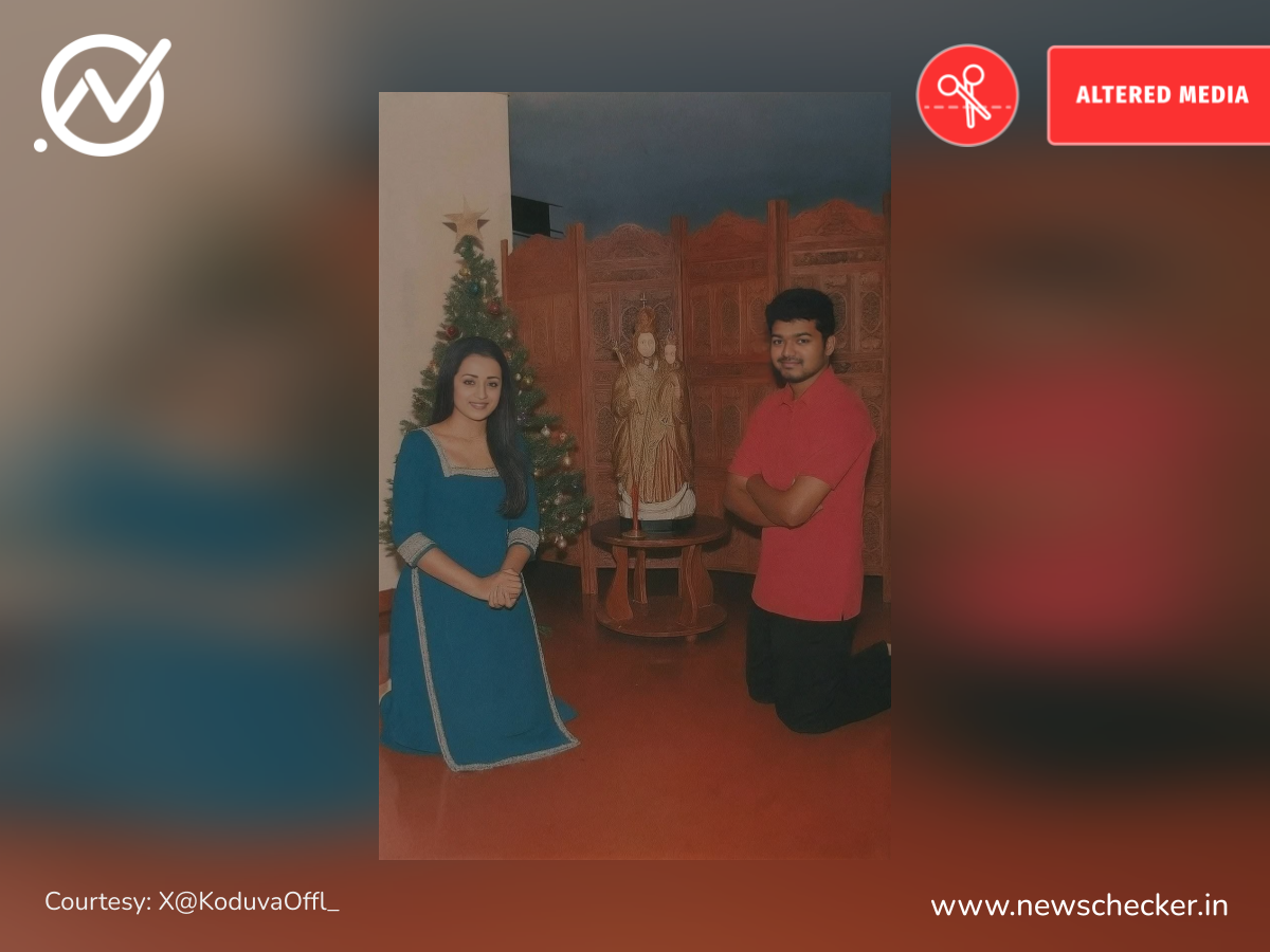 விஜய் மற்றும் திரிஷாவின் பழைய படம் என்று பரவும் எடிட் படம்!